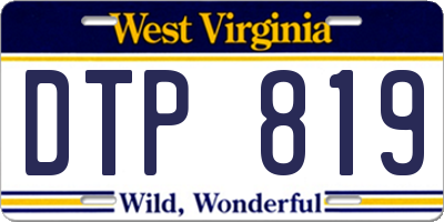 WV license plate DTP819
