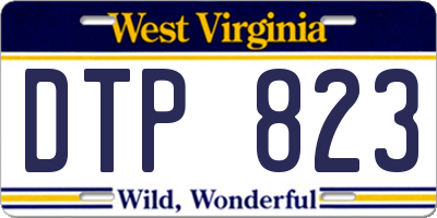 WV license plate DTP823