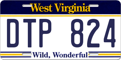 WV license plate DTP824
