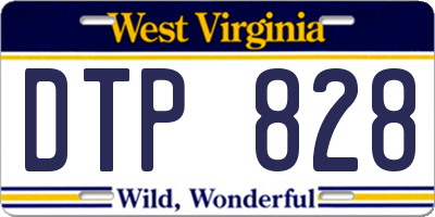 WV license plate DTP828