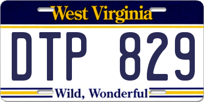 WV license plate DTP829
