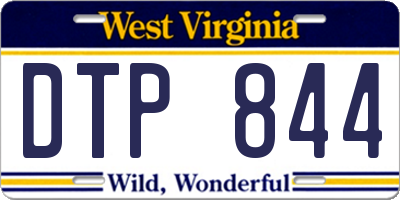 WV license plate DTP844