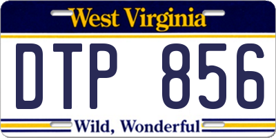 WV license plate DTP856