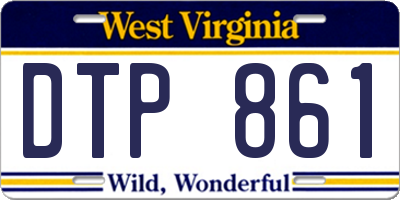 WV license plate DTP861