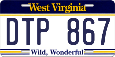 WV license plate DTP867