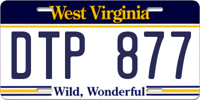 WV license plate DTP877