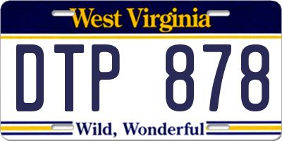 WV license plate DTP878