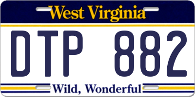 WV license plate DTP882