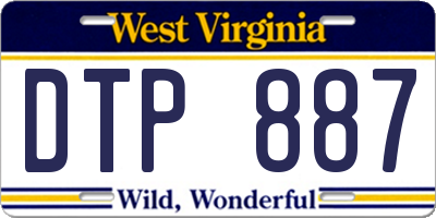 WV license plate DTP887