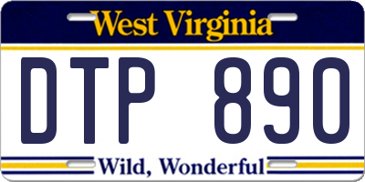 WV license plate DTP890