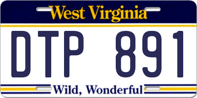 WV license plate DTP891