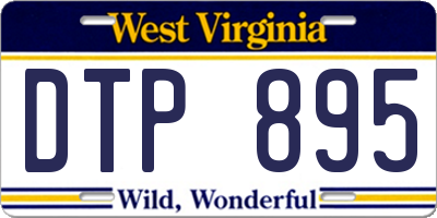 WV license plate DTP895