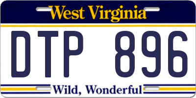 WV license plate DTP896