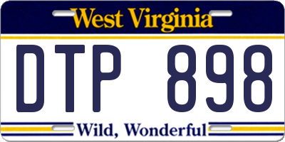 WV license plate DTP898