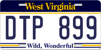 WV license plate DTP899