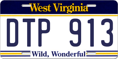 WV license plate DTP913