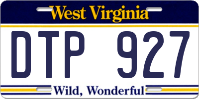 WV license plate DTP927