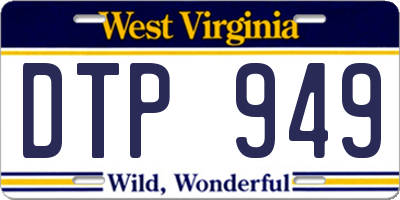 WV license plate DTP949