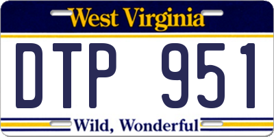 WV license plate DTP951