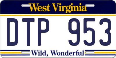 WV license plate DTP953