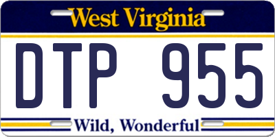 WV license plate DTP955