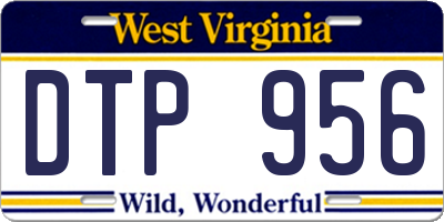 WV license plate DTP956