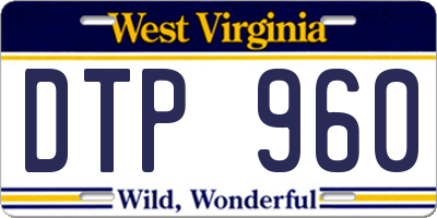 WV license plate DTP960