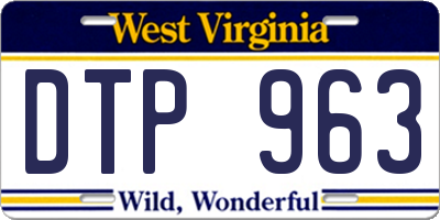 WV license plate DTP963