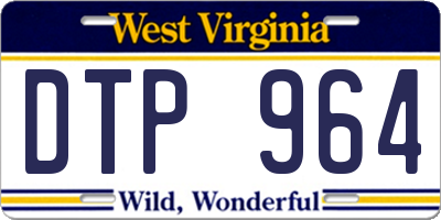 WV license plate DTP964