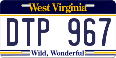 WV license plate DTP967