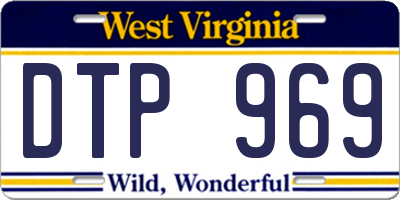 WV license plate DTP969