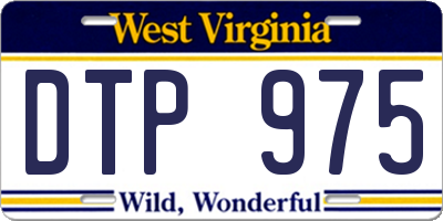 WV license plate DTP975