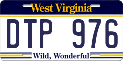 WV license plate DTP976