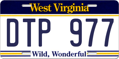 WV license plate DTP977