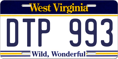 WV license plate DTP993