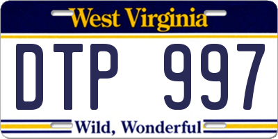 WV license plate DTP997