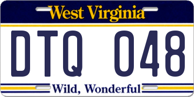 WV license plate DTQ048