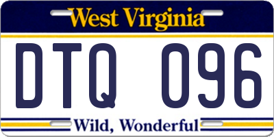 WV license plate DTQ096
