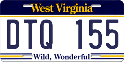 WV license plate DTQ155