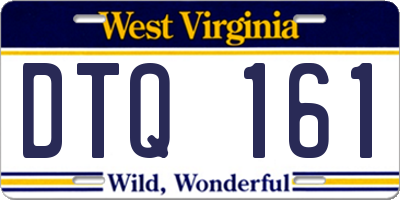 WV license plate DTQ161