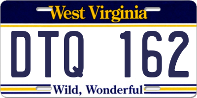 WV license plate DTQ162