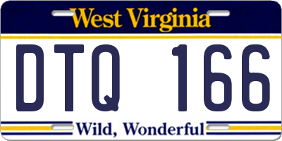 WV license plate DTQ166