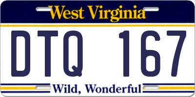 WV license plate DTQ167