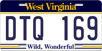 WV license plate DTQ169