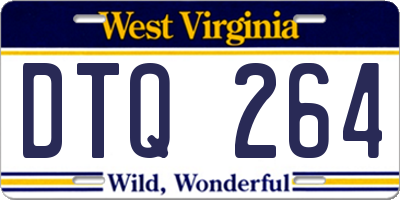 WV license plate DTQ264