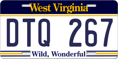 WV license plate DTQ267