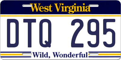 WV license plate DTQ295