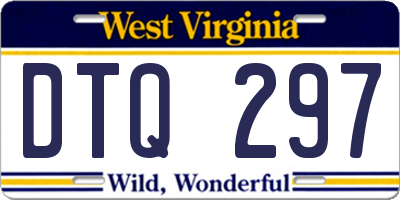 WV license plate DTQ297