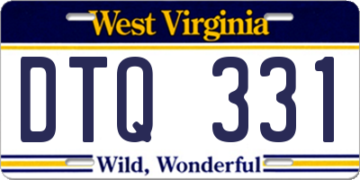WV license plate DTQ331