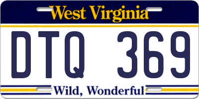 WV license plate DTQ369